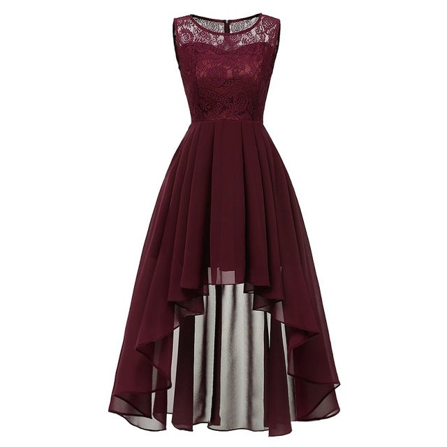 2019 wedding party dress prom gown fashion clothing Front short long back dark blue halter Bow Bridesmaid Dresses