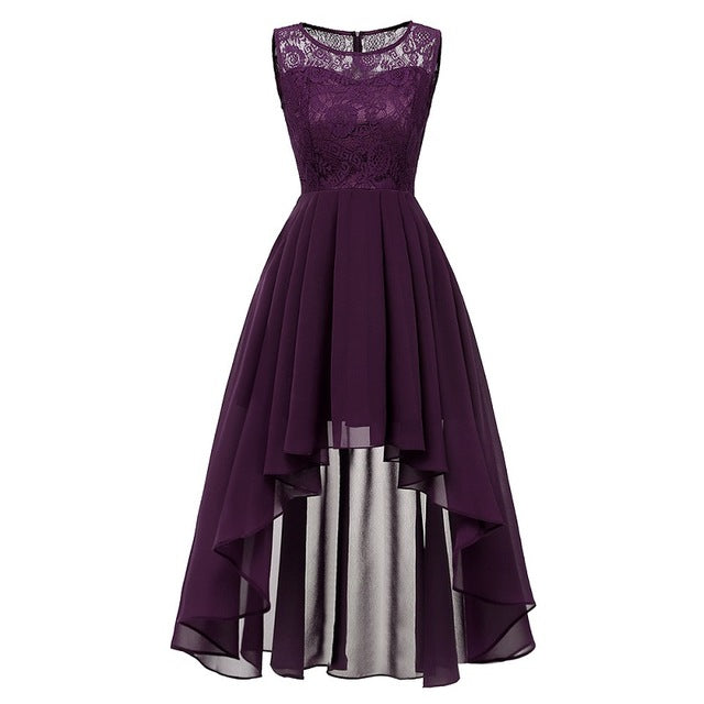 2019 wedding party dress prom gown fashion clothing Front short long back dark blue halter Bow Bridesmaid Dresses