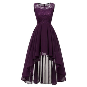 2019 wedding party dress prom gown fashion clothing Front short long back dark blue halter Bow Bridesmaid Dresses