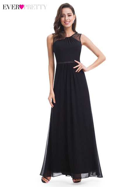 Elegant Bridesmaid Dresses Ever Pretty EP08742BD A-Line O-Neck Sleeveless Tulle Cheap Wedding Guest Dresses Vestido Madrinha