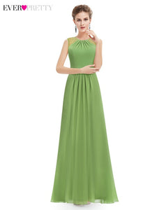 Elegant Bridesmaid Dresses Ever Pretty EP08742BD A-Line O-Neck Sleeveless Tulle Cheap Wedding Guest Dresses Vestido Madrinha