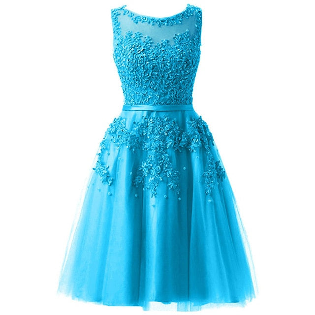 It's YiiYa Bridesmaid Dress For Girls Plus Size Short Pink Blue Party Dresses 2019 Women vestido madrinha LX073