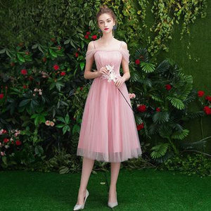 Junior Pink Cute Bridesmaids Dresses For Women Wedding Party Gala Gowns Blush Dress Long Bridesmaid Dresses Cheap Chiffon Dress