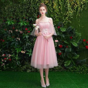 Junior Pink Cute Bridesmaids Dresses For Women Wedding Party Gala Gowns Blush Dress Long Bridesmaid Dresses Cheap Chiffon Dress