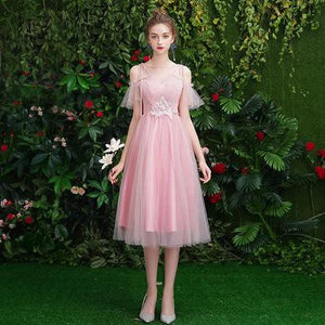 Junior Pink Cute Bridesmaids Dresses For Women Wedding Party Gala Gowns Blush Dress Long Bridesmaid Dresses Cheap Chiffon Dress