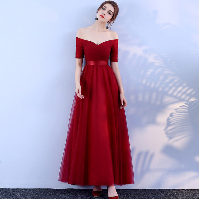 Long Dress for Wedding Party for Woman  Bridesmaid Dresses Elegant Vestido Da Dama De Honra
