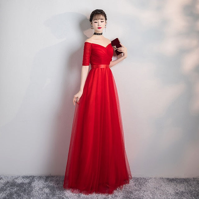 Long Dress for Wedding Party for Woman  Bridesmaid Dresses Elegant Vestido Da Dama De Honra