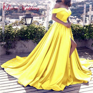 Hot Sale 2019 Pink Evening Dresses Sexy V Neck Off the Shoulder Satin A Line Elegant Long Prom Party Gown Vestido de Festa Curto