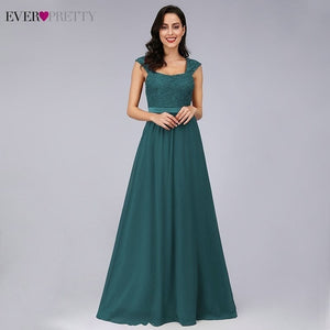 Burgundy Bridesmaid Dresses Elegant Long A-Line Chiffon Wedding Guest Dresses Ever Pretty EZ07704 Grey Simple Vestido Longo