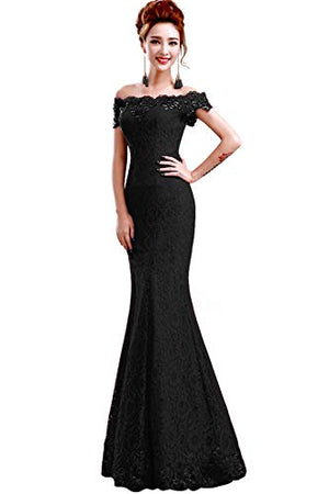 2019 Dusty Pink Long Evening Dress Party Women Lace Mermaid Boat Neck Evening Gown Beaded Formal Dresses Robe de Soiree Longue